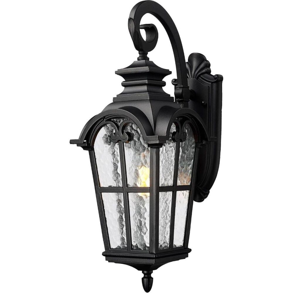 Brand New Emliviar 25" Farmhouse Outdoor Wall Lantern – Black, 1 Light